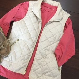 Old Navy Ivory Quilted Vest
